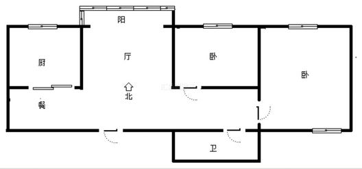 仁和小区2室2厅1卫户型图