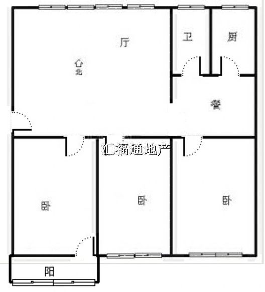 康乐小区3室2厅1卫户型图