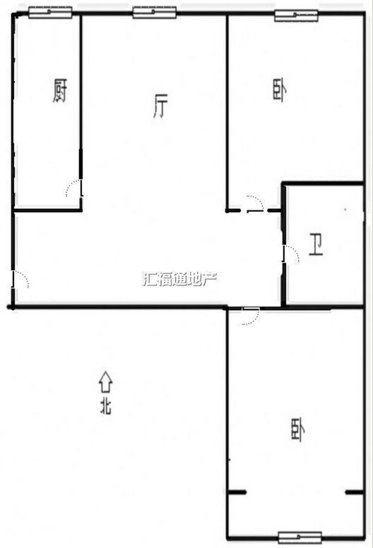 宏远裕隆2室2厅1卫户型图