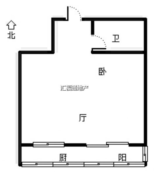 东林家园1室1厅1卫户型图