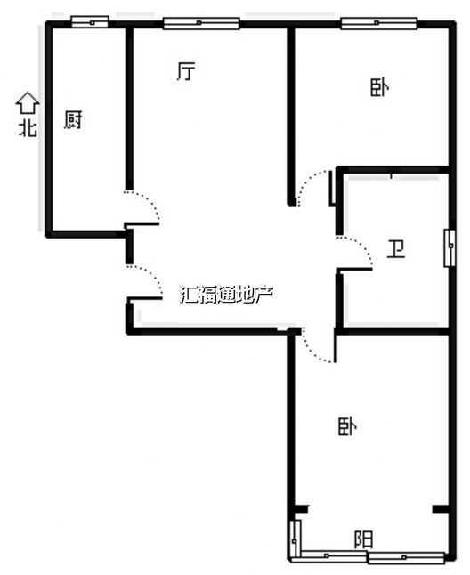 宏远裕隆2室2厅1卫户型图