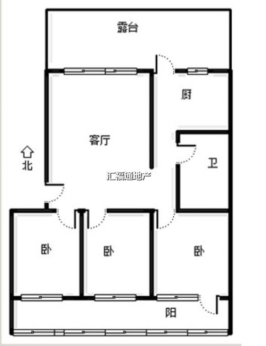 金慧苑3室2厅1卫户型图
