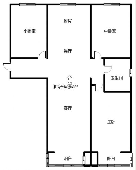 水榭春天3室2厅1卫户型图