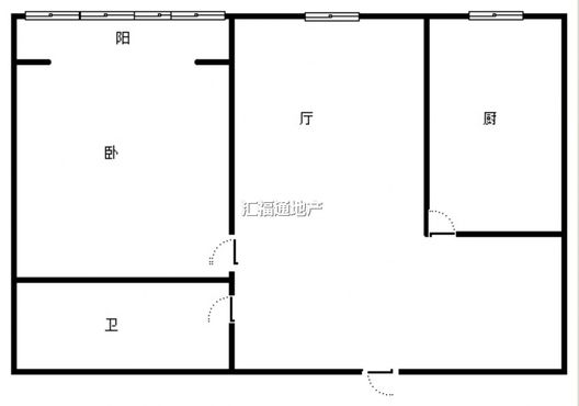 强舜铭城1室1厅1卫户型图