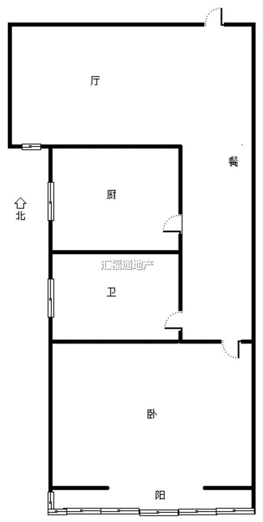强舜铭城1室1厅1卫户型图