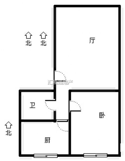 惠友橙园1室1厅1卫户型图