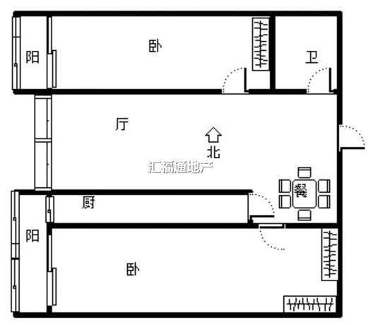 嘉和小区2室1厅1卫户型图