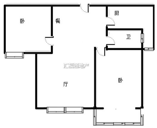 天伦湾一期2室1厅1卫户型图