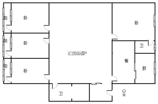 商业局家属院4室2厅2卫户型图