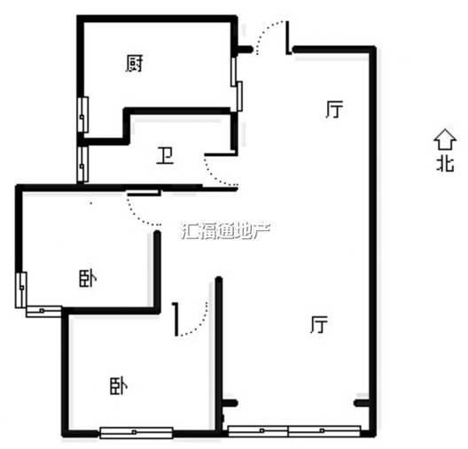 联合七号院2室2厅1卫户型图