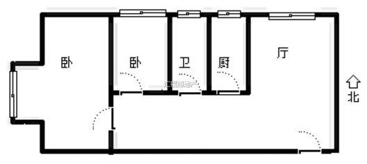 天保郦景2室1厅1卫户型图
