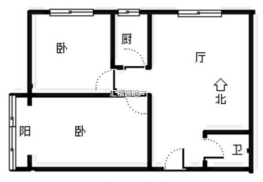北新家园（锦绣范阳）2室1厅1卫户型图