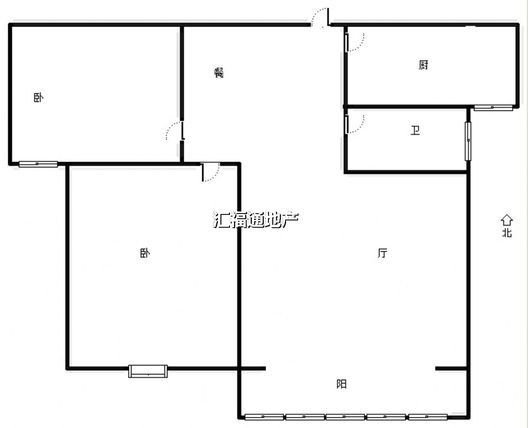 祥云瑞景二期2室2厅1卫户型图