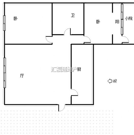 金阳瑞景2室1厅1卫户型图