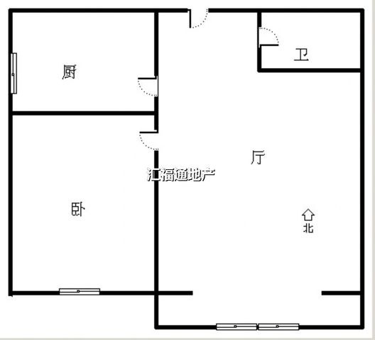 联合七号院1室1厅1卫户型图