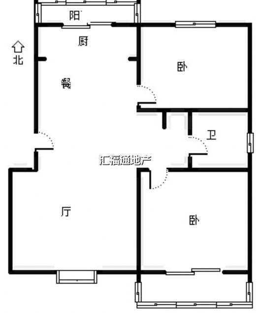 长天小区2室1厅1卫户型图