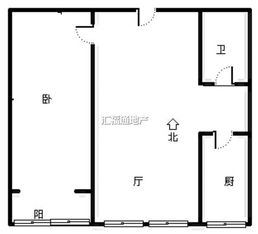 宏远裕隆1室1厅1卫户型图