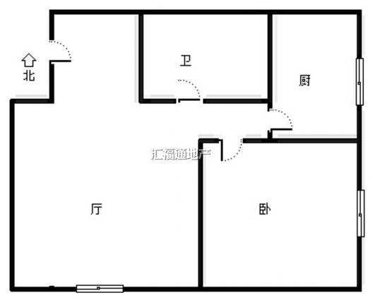 水岸花城1室1厅1卫户型图