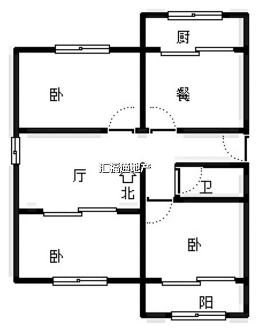 市值小区（文昌祠社区）3室2厅1卫户型图