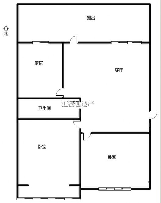 清凉寺居民小区2室2厅1卫户型图