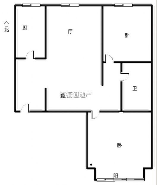 宏远景园2室2厅1卫户型图