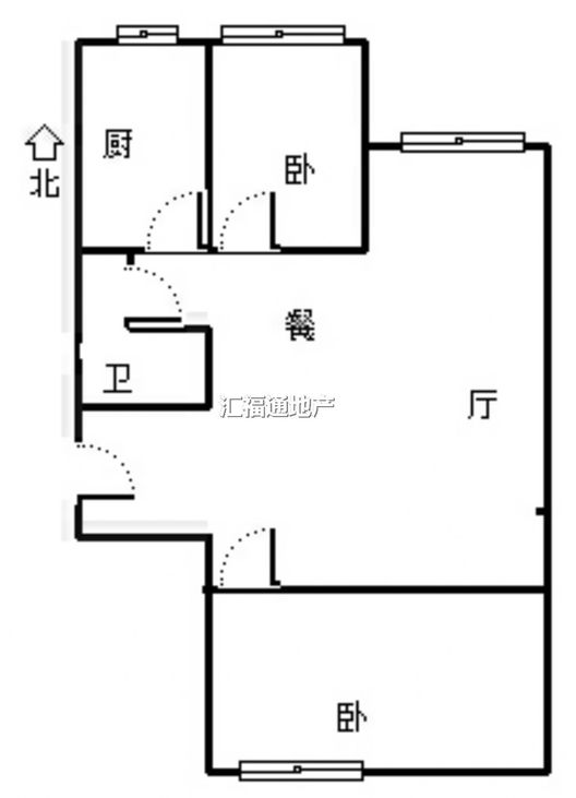 紫竹园2室2厅1卫户型图