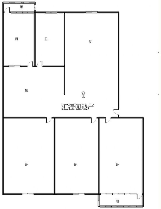 供电公司小区3室2厅1卫户型图