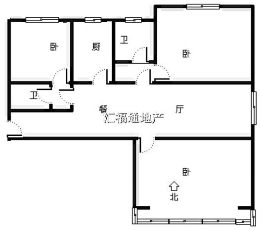 温莎别墅3室2厅2卫户型图