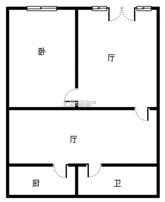 诚信路商铺底商1室1厅1卫户型图