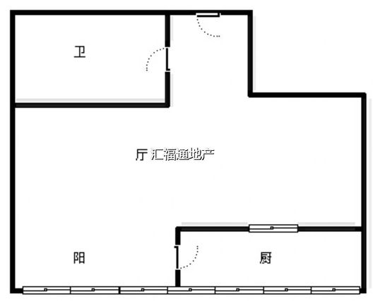 东林家园1室1厅1卫户型图