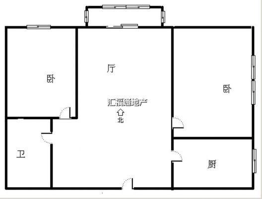名流一品2室2厅1卫户型图