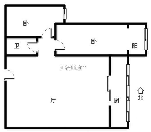 华泰豪庭2室2厅1卫户型图