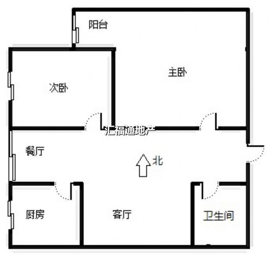 弘德缘（豪门庄园三期）2室1厅1卫户型图
