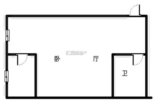 强舜铭城1室1厅1卫户型图