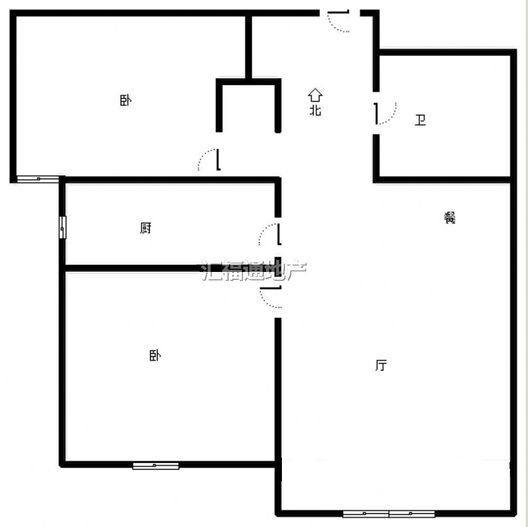 K2狮子城2室1厅1卫户型图