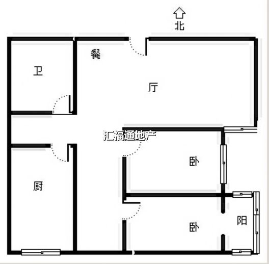 宏远宜居园2室2厅1卫户型图