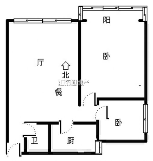 军怡公馆（北京公馆）2室1厅1卫户型图