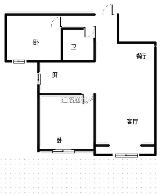 联合七号院2室2厅1卫户型图