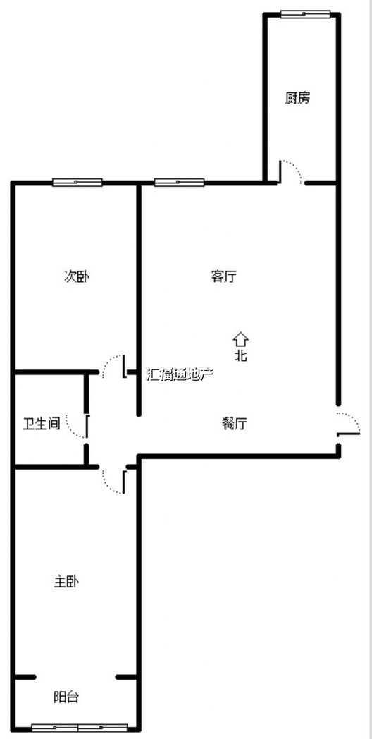 水榭春天2室1厅1卫户型图