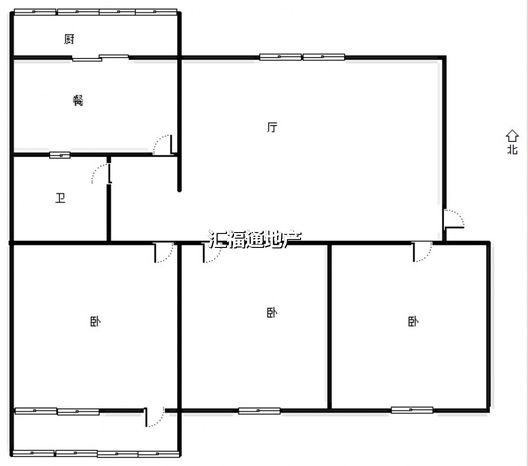 光明小区3室2厅1卫户型图