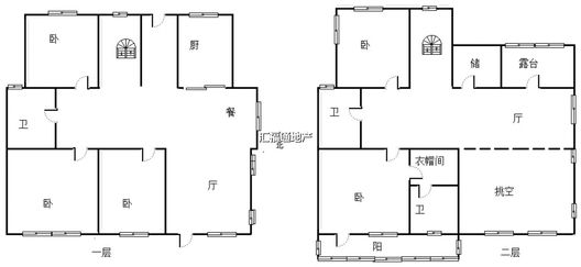 竹语堂5室3厅3卫户型图