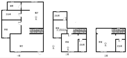 西京都高尔夫别墅5室2厅2卫户型图
