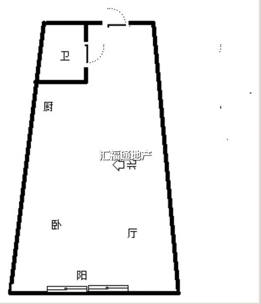 京第银座1室0厅1卫户型图