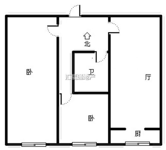 温馨小区2室1厅1卫户型图