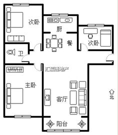 K2狮子城3室2厅(房源编号H08000291)
