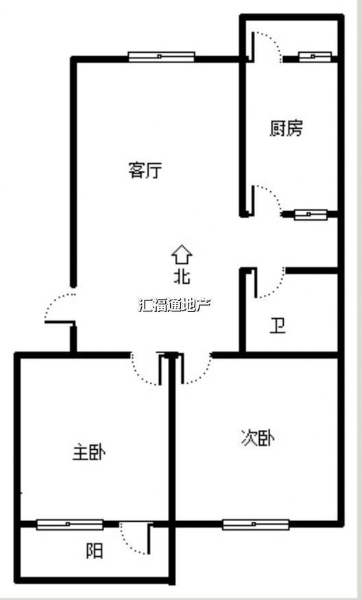 范阳水电小区2室2厅1卫户型图