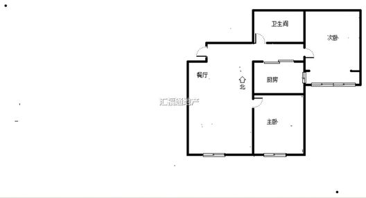君临天下御景园2室2厅1卫户型图