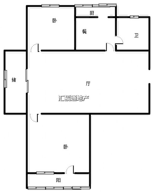 紫荆小区3室1厅1卫户型图