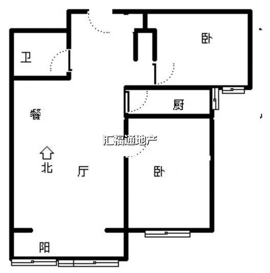 K2狮子城2室2厅1卫户型图