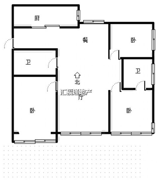 公园壹号3室2厅2卫户型图